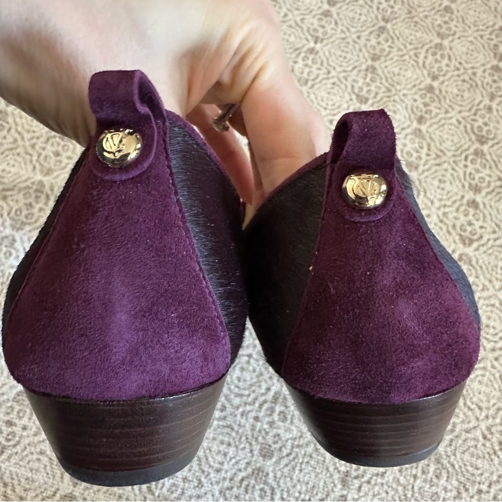 Vero Cuoio Signature Vi-Nancy Plum Calf Hair Loafers - Picture 6 of 9